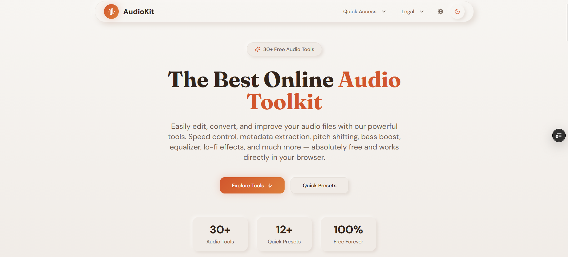 Audiokit.in screenshot